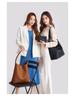 Large Capacity Lychee Grain Crossbody Tote Bag