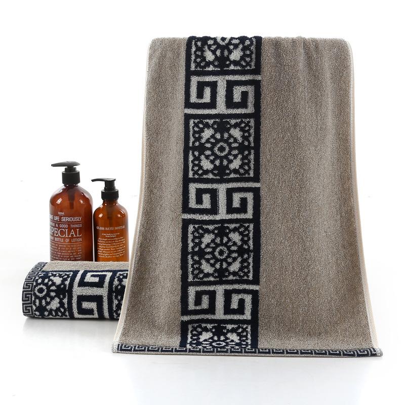 Adult Men's High Quality Cotton Retro Soft Washcloth Travel Hotel Portable Towel Beach Sun Bath Gym Running Sweat Towel Toallas