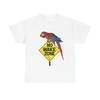 No Wake Zone Parrots Buffett Graphic T-Shirt Unisex Heavy Cotton Tee NEW