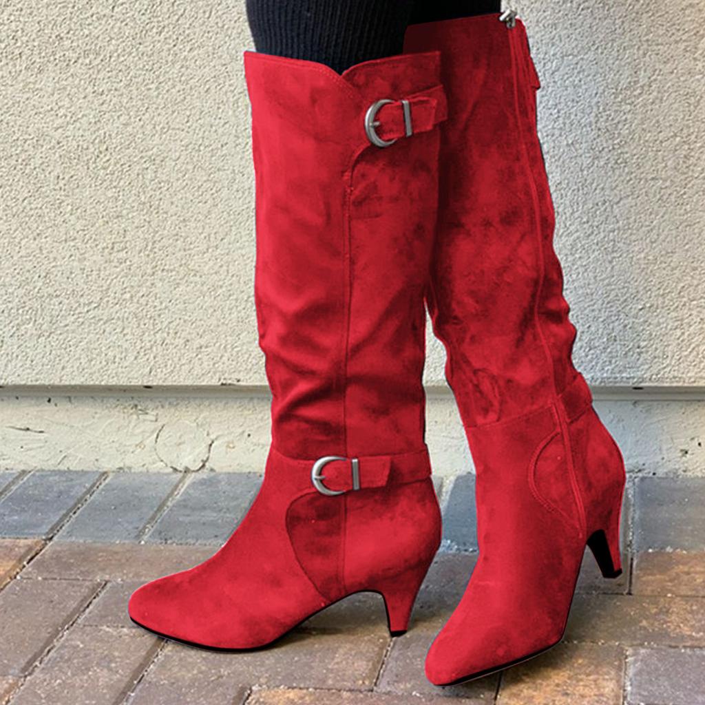 Zapatos explosivos para mujer Cinturón de invierno y otoño Hebilla  Cachemira Cálida casa Botas largas comprar a buen precio — entrega  gratuita, reseñas reales con fotos — Joom