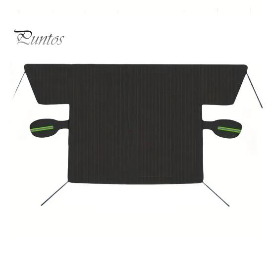 Snow Protector Universal Car Windshield Cover Thick Anti-Frost Sun Shade with Easy Install Shield Magnets & Reflective Strips All Season Protection