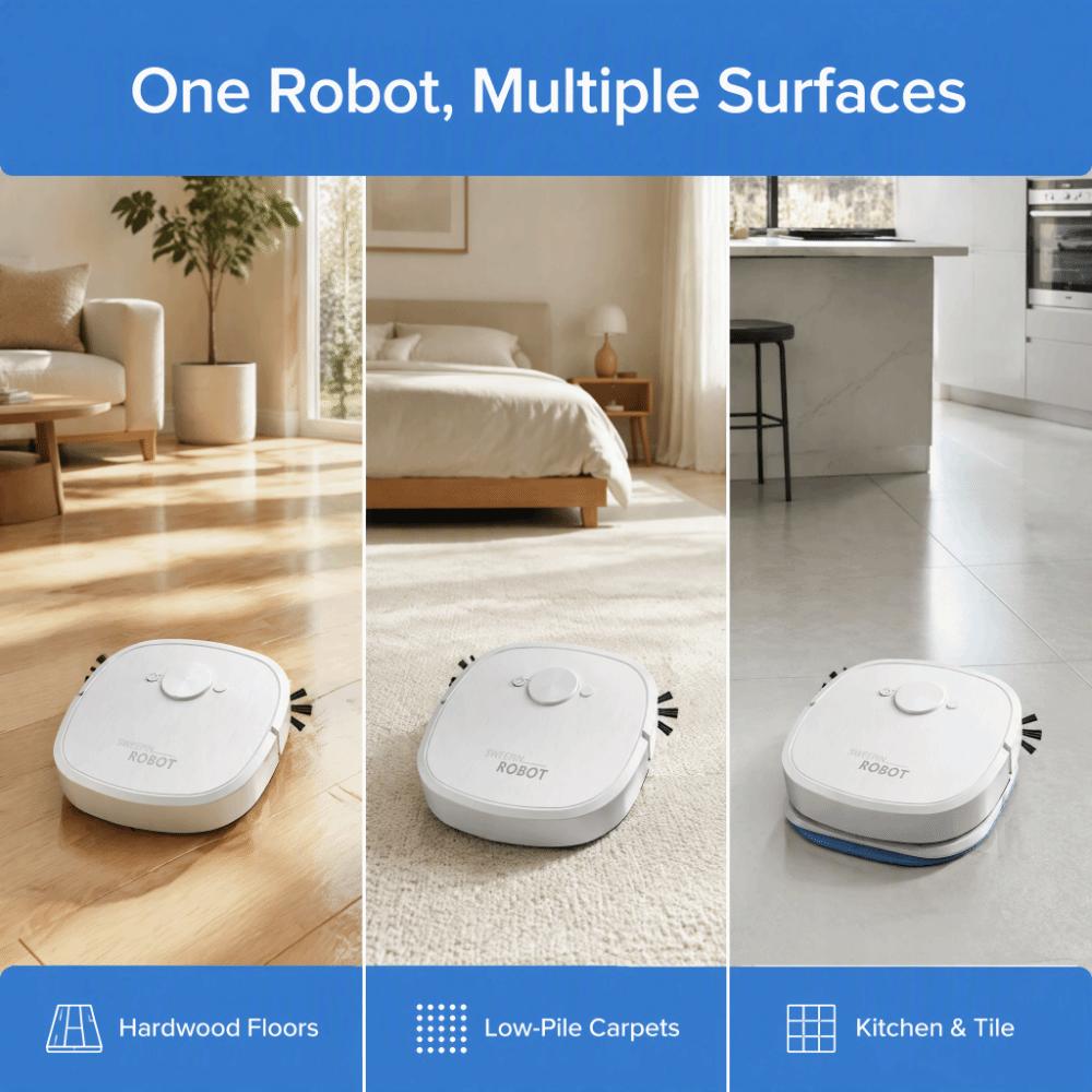 Rechargeable Sweeping Robot Automatic Cleaning Machine Vacuum Mop Robot for 400mAh Indoor Cleaning