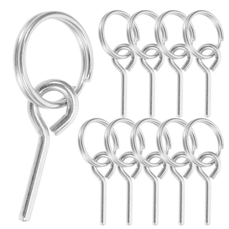 

10 Pcs Tent Accessories Durable Fiber Rod Hooks Camping Canopy Connectors Portable Metal Rope Pin Outdoor Gear Hardware 7.00X3.00X1.70CM срібний