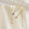 Korean Style New 2025 Diamond Flower Pendant Bamboo Clavicle Chain Sporty Fashion Unisex Small Fresh Elegant All-match