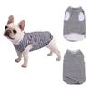 Round Neck Dog Cooling Vest Soft Fabric Pet Striped T-Shirt Dog Summer Clothes  Photography