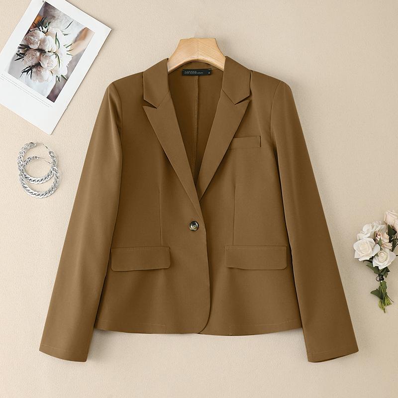 ZANZEA Cardigan Blazer Subțire Casual cu Mâneci Lungi pentru Femei