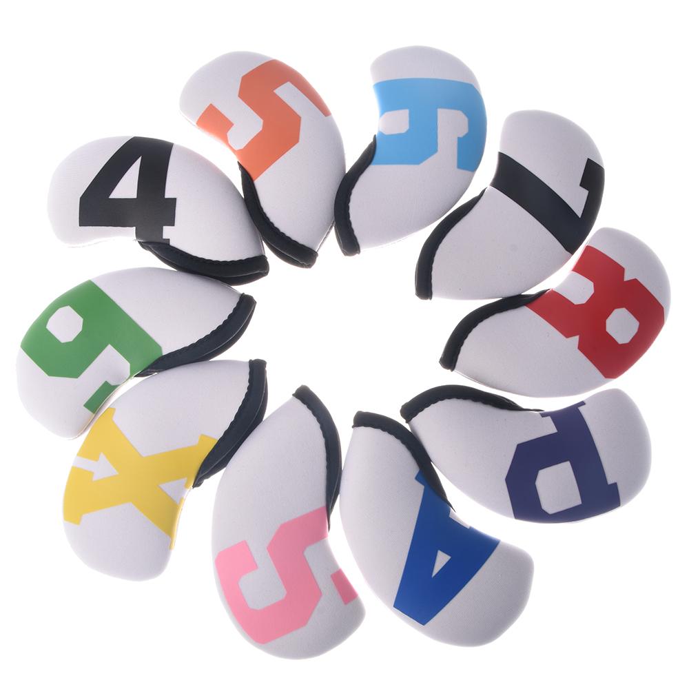 10Pcs Golf Iron Headcovers Premium Neoprene Club Protectors for Irons  Durable Golf Accessories