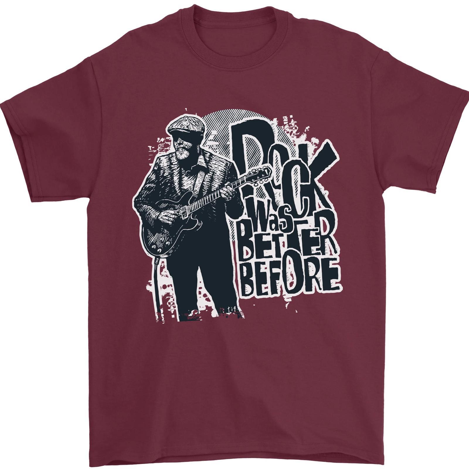 Rock Was Better Before Electric Guitar Music Mens T-shirt Cotton S