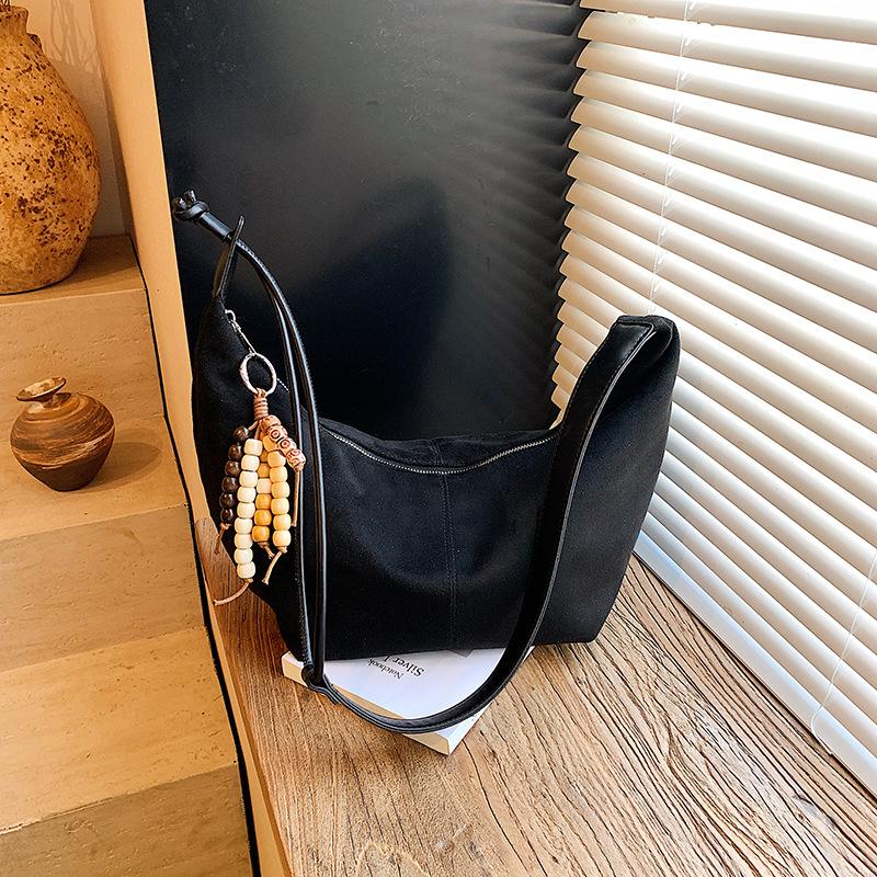 New retro lazy style fashion commuting simple large capacity croissant bag shoulder messenger tote bag