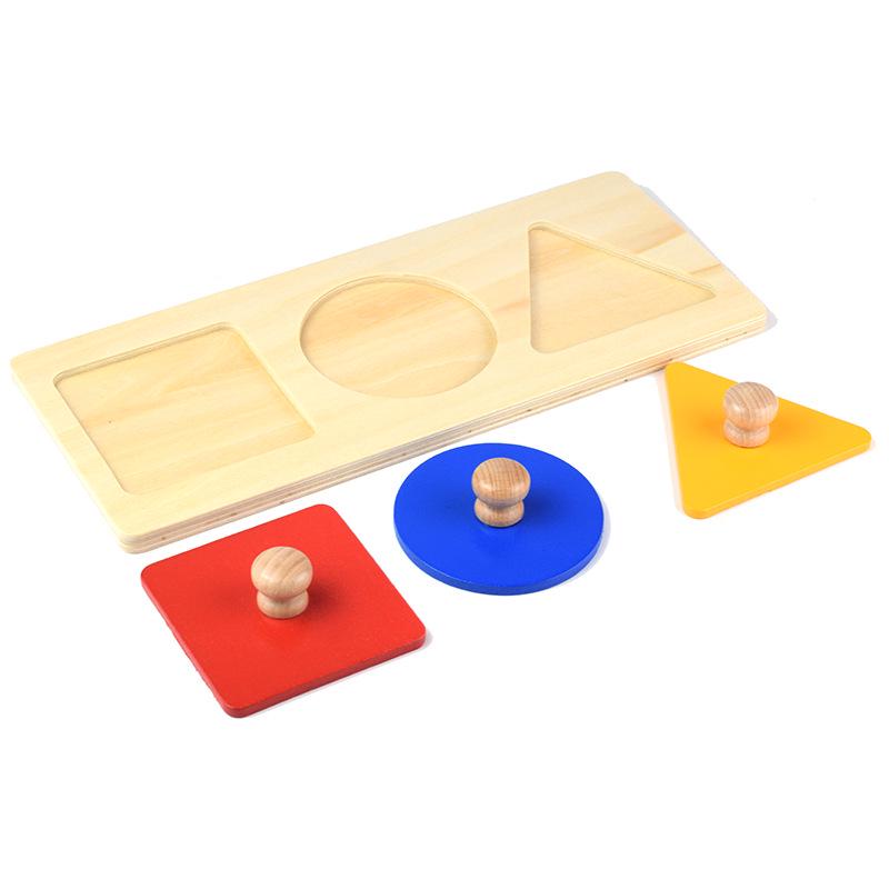 Montessori Wooden Geometric Shapes Puzzle Board for Early Education