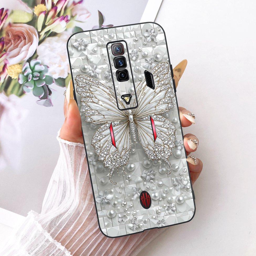 Coque de téléphone pour ZTE nubia RedMagic 7 Housse Silicone Chat Mignon Mode Peinte Drôle Funda Pour Red Magic 7 NX679J Coquille
