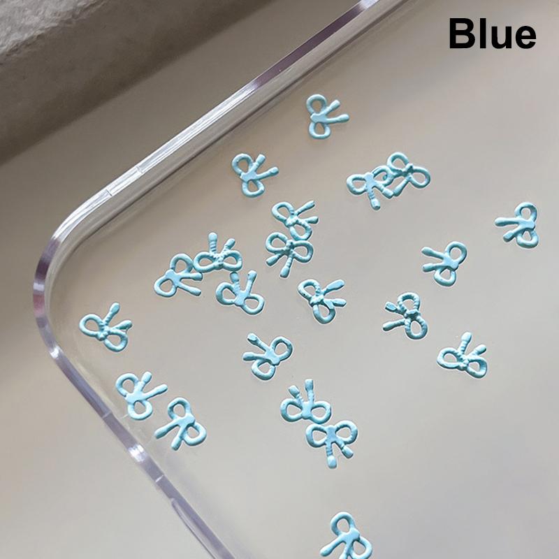5Pcs Mini Bowkot Nail Charms Colorful 3D Alloy Cute Hallow Bow Nail Art Decorations Manicure Salon Diy Accessoriesgirls Gift