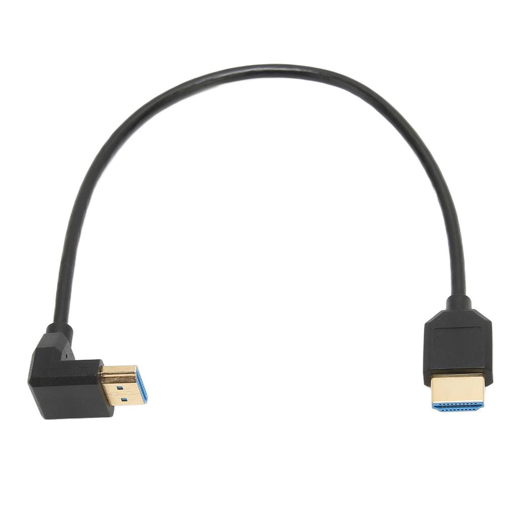 90 Degree Down HD Multimedia Interface Cable 48Gbps Gold Plated Flexible HD 8K HD Multimedia Interface Cable for Laptops