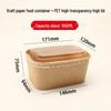 Kraft Paper Takeout Food Containers with PET Lids