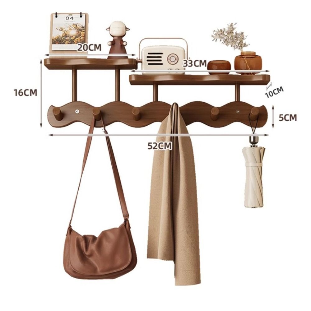 Durable Wall Mounted Storage Rack Multi-functional Simple Storage Hanger Clothes Hat Hangers Home Accessories