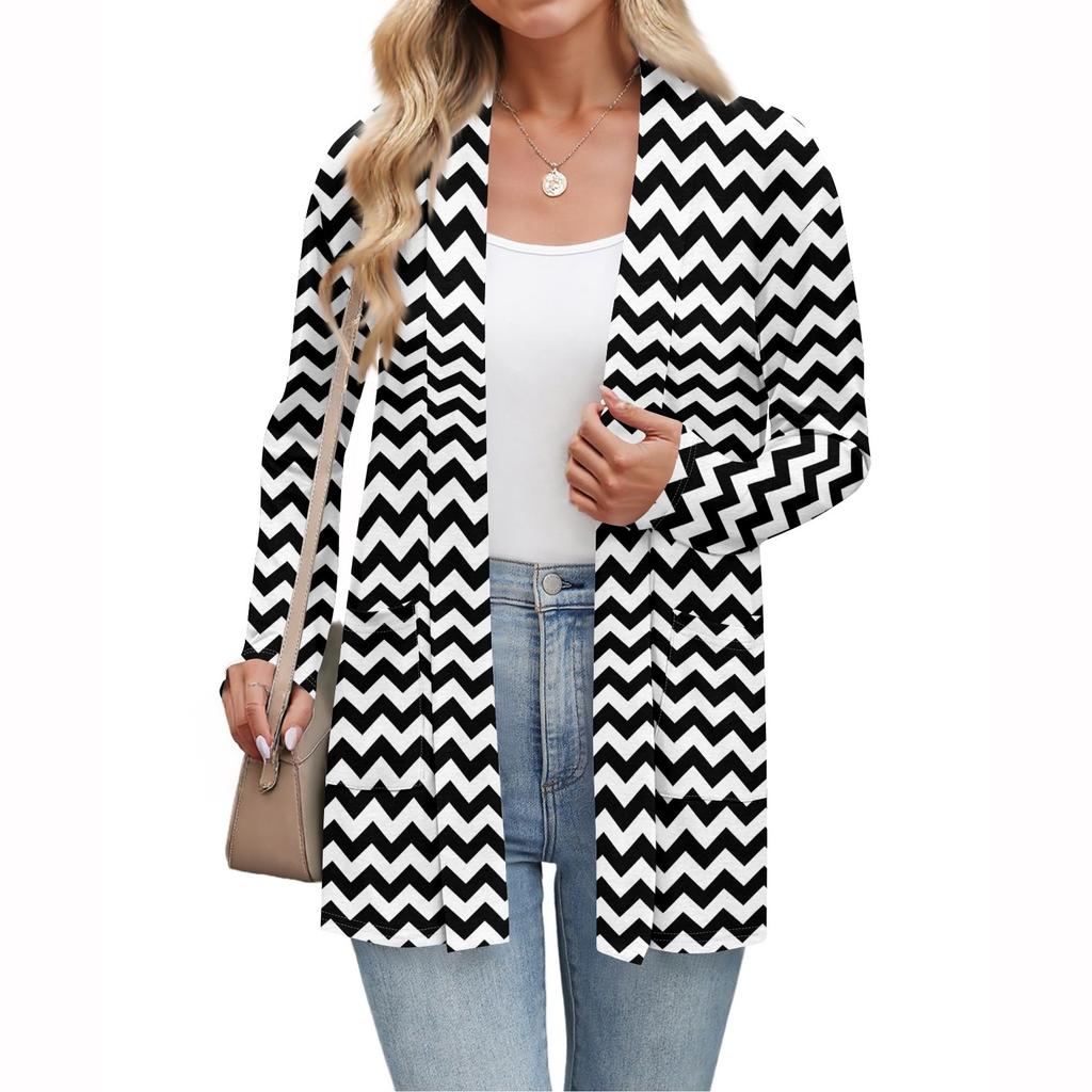 Women's Lightweight Cardigan Sweaters Open Front Long Sleeve Casual Loose Thin Cardigans With Pockets