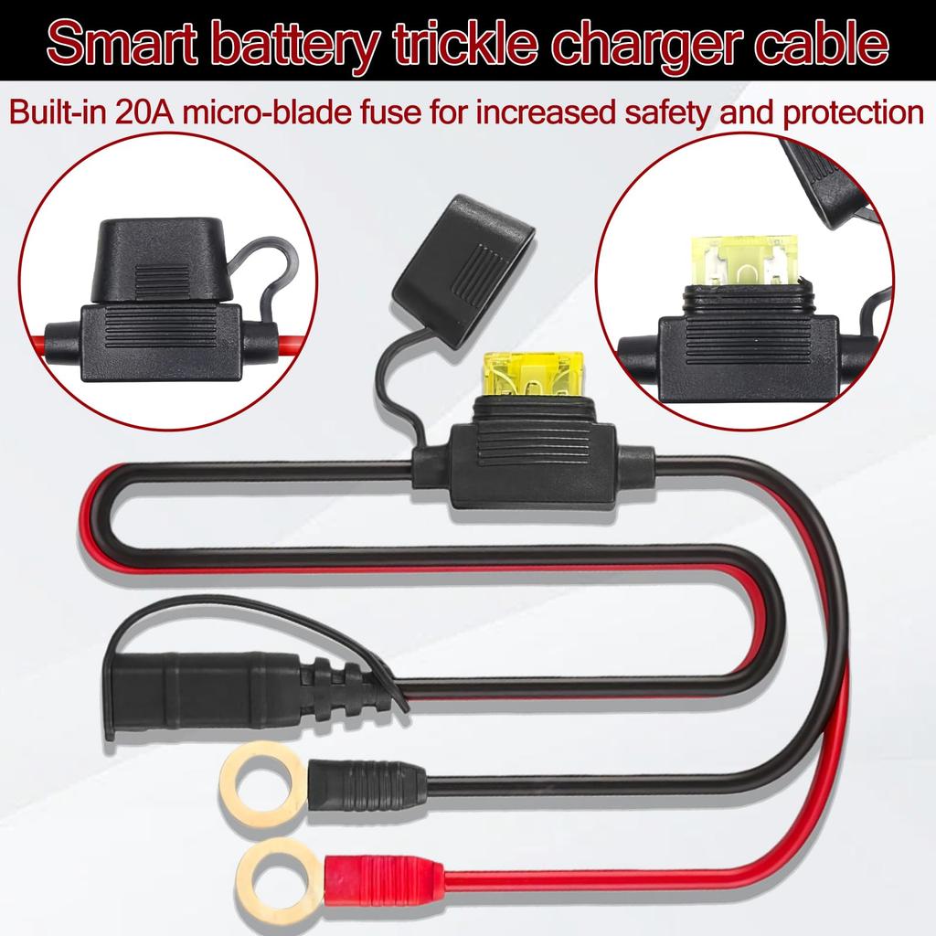 BLOLACDZ 2 Pack M6 (1/4 Inch) XL Terminal Harness Connector Cable for NOCO GC002 X-Connect