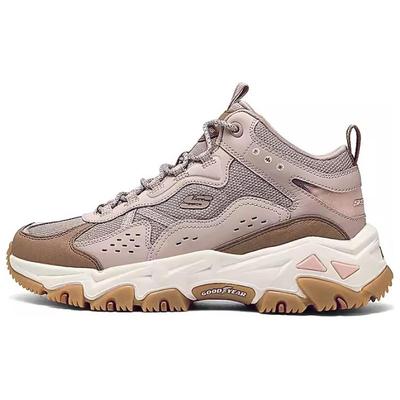 DLites Hiker Moda Versatili Traspiranti Aumento Altezza Rebound Mid-Top Scarpe Casual da Donna Scarpe Casual Rosa Marrone 180133-PMLT