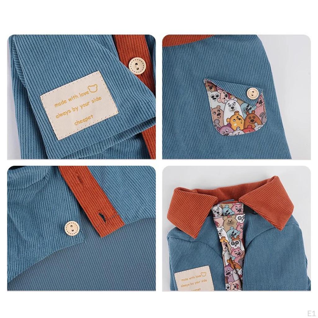 Dog Shirt Autumn Winter Outfit for Small Medium Large Dogs Comfort Dress up Easy to Wear Pet Costume