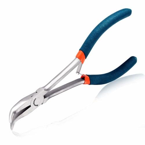 SPEEDWOX Long-Nosed Bent Nose Pliers, Ideal for Hard-to-Reach Spaces, 45 Vertical Bend, Micro, Compact, Spring-Loaded, Lightweight, Long, Precision W