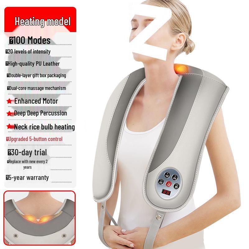Multi-Functional Neck & Shoulder Percussion Massager for Back, Waist & Cervical Vertebra Tapping