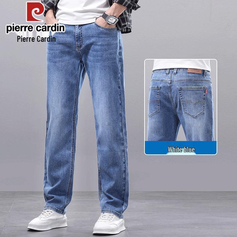 Pierre Cardin Men's Summer Loose Straight Fit Thin Jeans