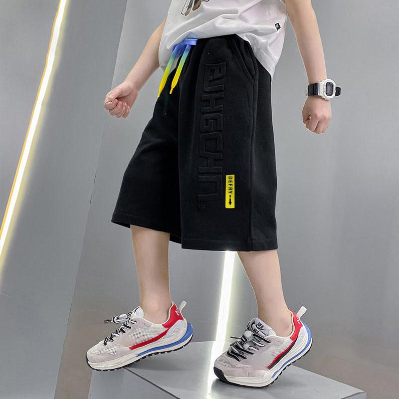 Boys Shorts Summer Short Sport Casual Versatile Cotton Sweatpants Boys Knee Length Pants 4-15Y Teenage Kids Clothes Trousers