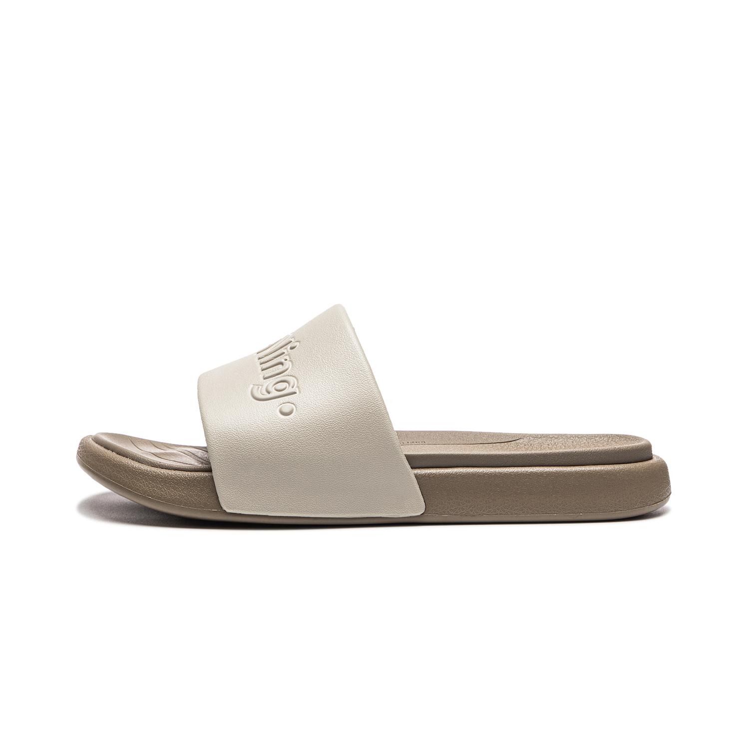 Li Ning Sports Life Collection EVA Abrasion Resistant Quiet Slide Slippers Unisex AGAW017-4 35.5