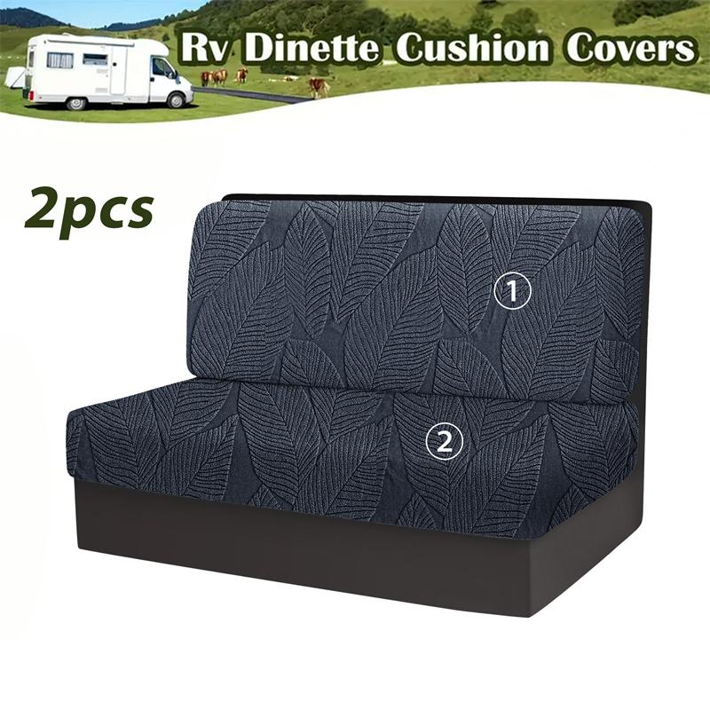 

2pcs/set RV Dinette Cushion Cover Jacquard Stretch Camper Sofa Seat Covers RV Car Bench Cover Seat Case Loveseat Sofa Slipcover 1 Set(2pcs)