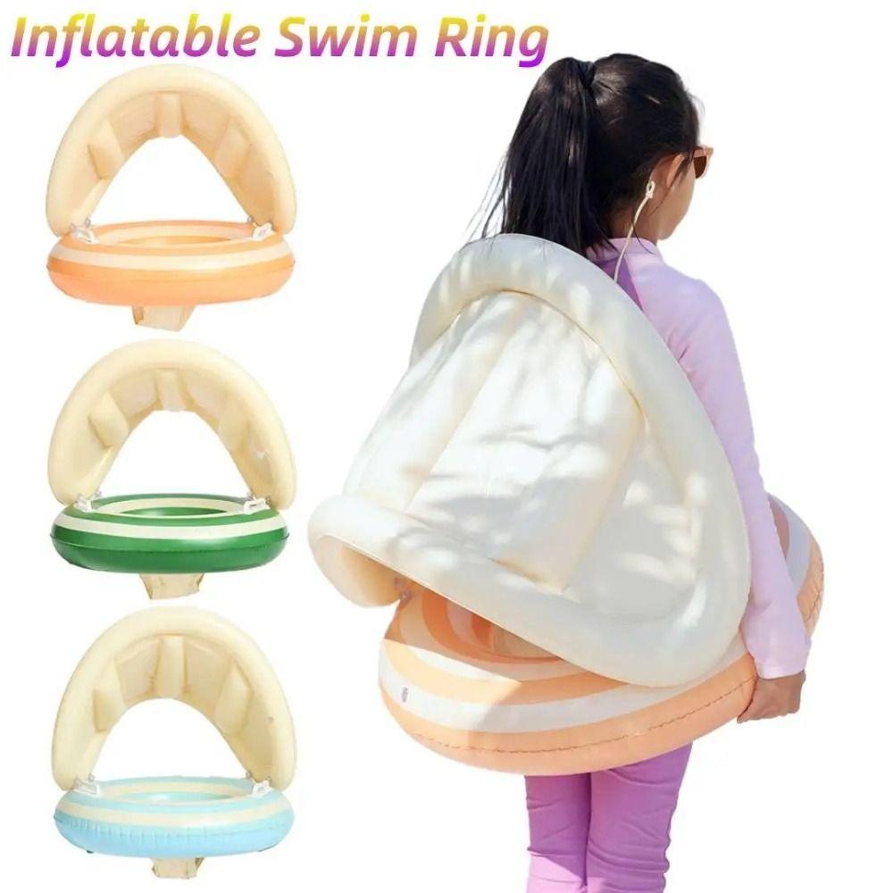 

Leakproof Baby Swimming Ring with Detachable Sunshade Toddlers Pool Float Fun Baby Pool Toy Water синій