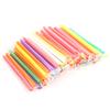 100PCS Colorful Drinking Straw Plastic Disposable Wide Straws for Milk T Mixed Colors