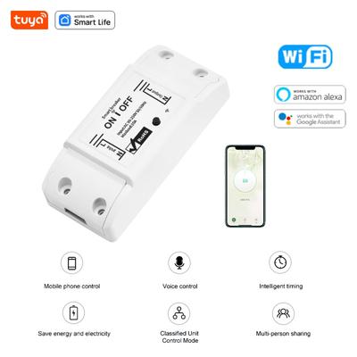 Tuya WiFi Smart Switch App Control Smart Home Schalter relais 10A 100-240V Funktioniert Mit Alexa Google Hause