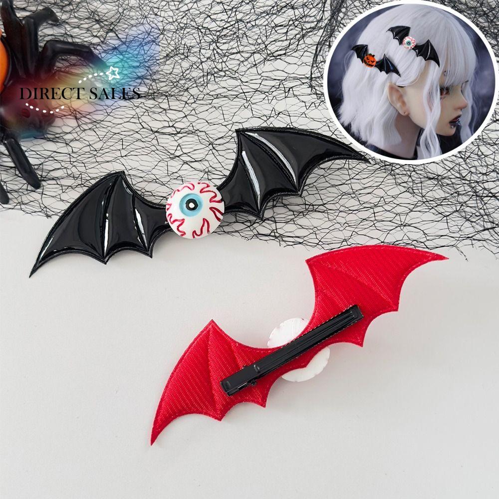 4PCS Resin Halloween Hairpin Y2k Hair Barrettes Bat Wings Hair Clip Headdress Cosplay Bat Duckbill Side Clip Festival Gifts