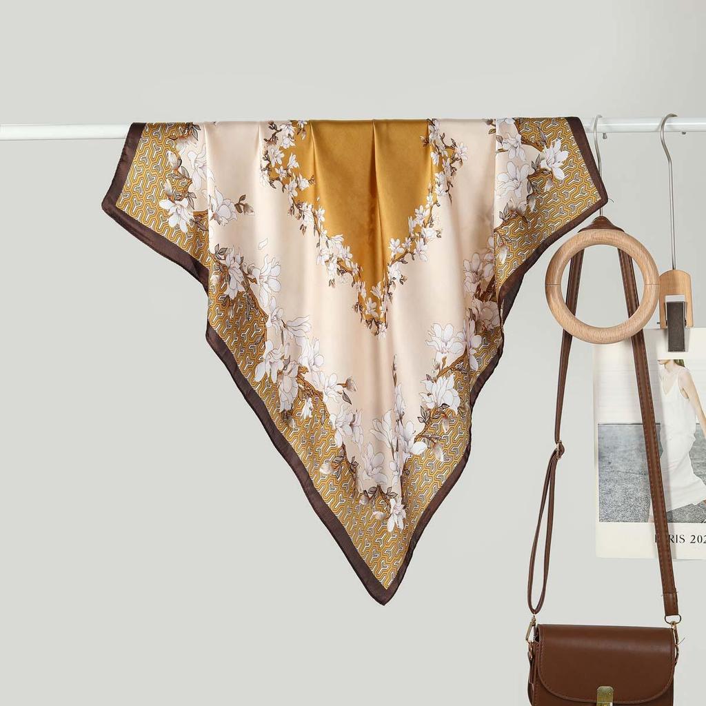 70CM Ladies Fashionable Silk-Feel Small Square Scarf