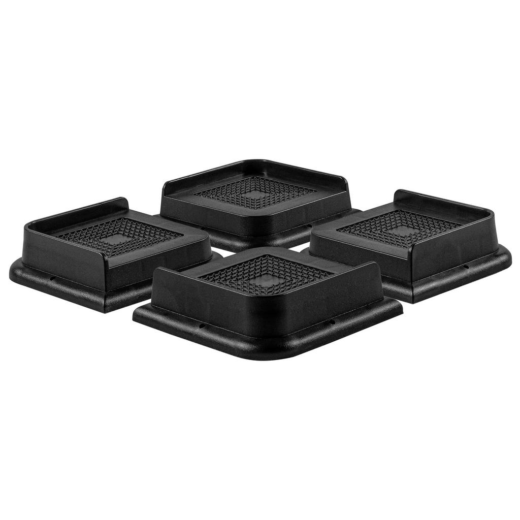 Washing Machine Height Rubber Washing Machine Raised Stand Leg Furniture Set of Black Anti-Vibration Stand, Adjustable, Soundproof, Anti-Vibration