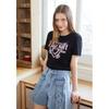 HearT MoTif PrinTing ShorT Sleeve T shirT  es2oTh09 