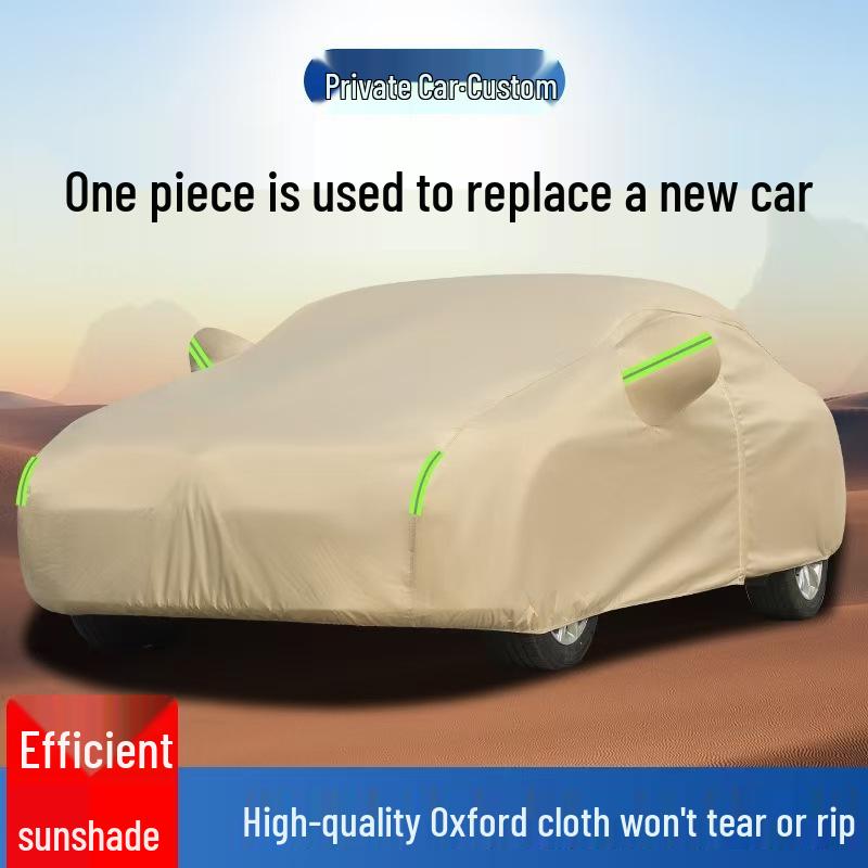 Thickened Oxford Fleece-Lined Car Cover: Sunshade & Rainproof Protection