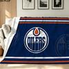 Edmonton Oilers Print Flannel Blanket High Quality Warm Comfortable Cover for All Seasons Perfect for Gifts Home Decor