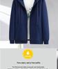 Men's Plus Size Fleece-Lined Zipper Hoodie - Thick, Loose Fit for Autumn and Winter