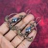 Shungite earring copper wire wrapped earring handmade jewelry natural gemstone earring copper wire wrap jewelry gifts for mom dangle earring