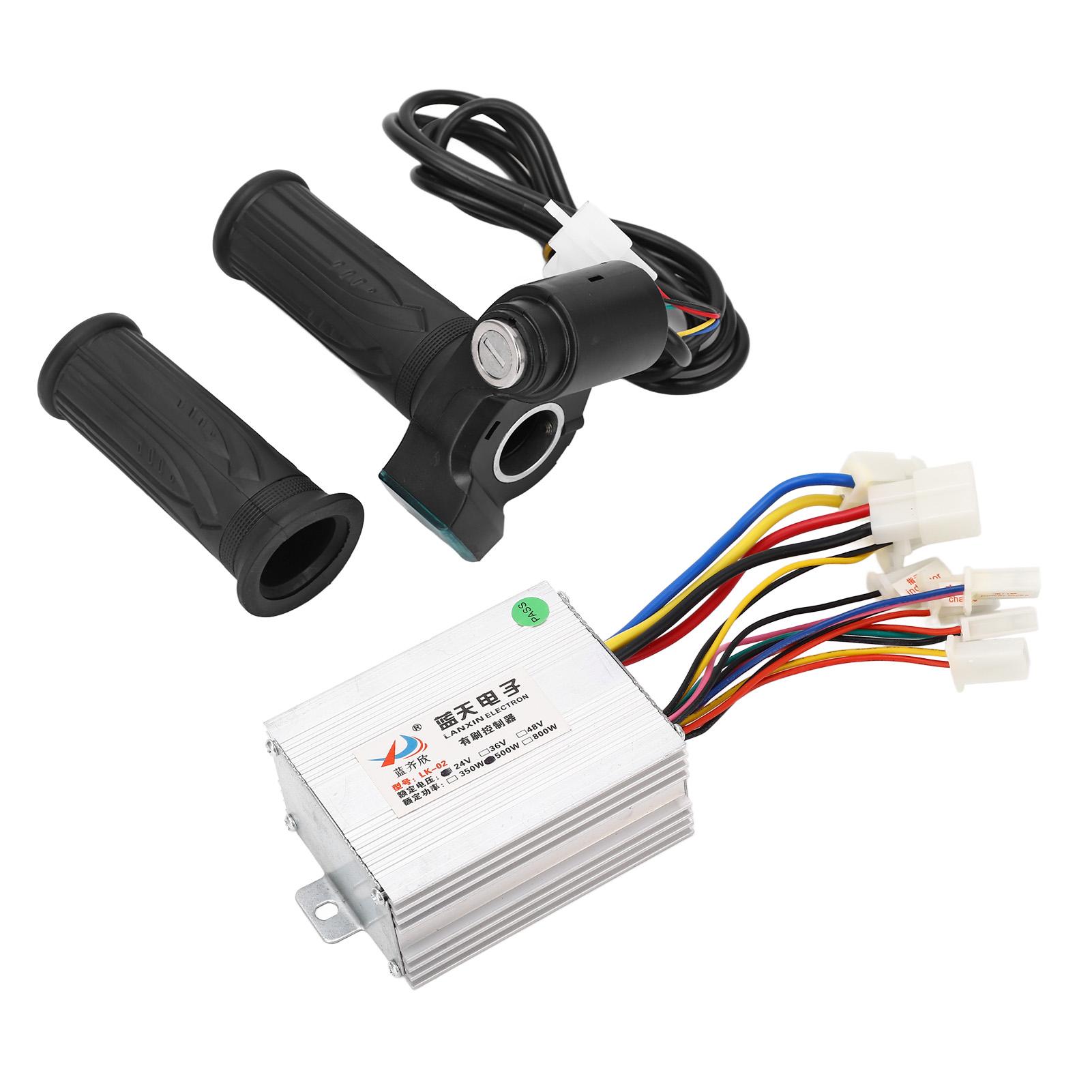 

24V 500W Brushed Motor Controller Digital Power Display Twist Throttle Handle Electric Bicycle Conversion Kit