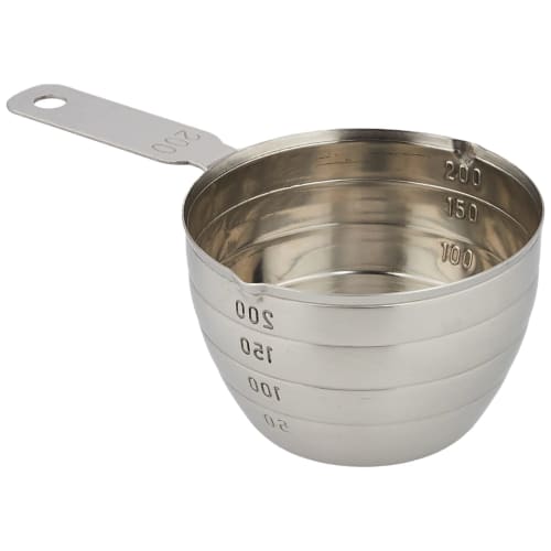 Pearl Metal 200ml Silver Stainless Steel Measuring Cup, VegiLive CC-1129