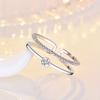 Ladies Two Layer Crystal Adjustable Open Rings Jewelry