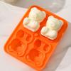 Bear-Shaped Ice Cube Tray Easy-Release Silicone Ice Mold for Freezer Cute Animal Ice Maker for Cocktails Coffee Summer Kitchen Tool