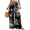 Women's Wide-Leg Casual Flowy Floral Print Pants