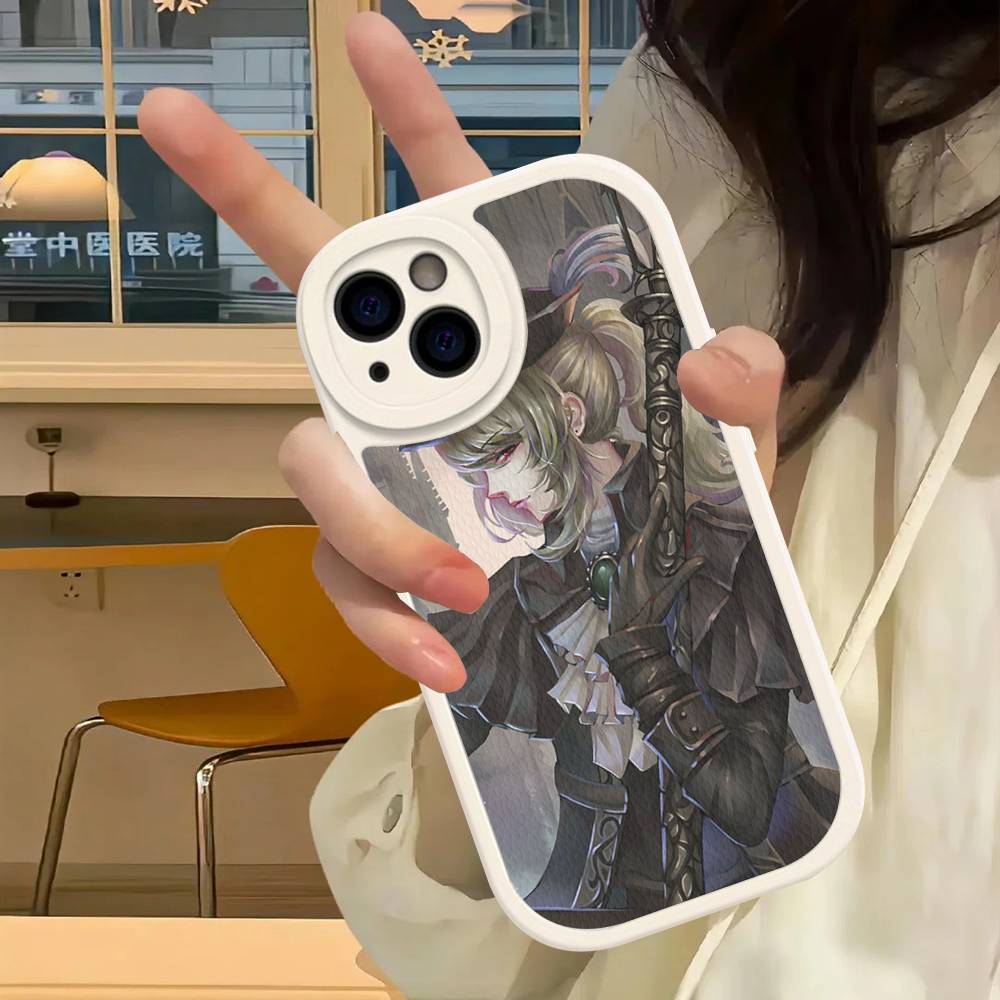 Dark Hunter B-Bloodborne Game Leather Phone Case For IPhone 16 15 14 17 Pro Max 11 12 Mini Plus Soft Shell