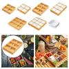 Bamboo Fruit Tray Dessert Veggie Plate Compartment Storage Nut and Candy Serving for