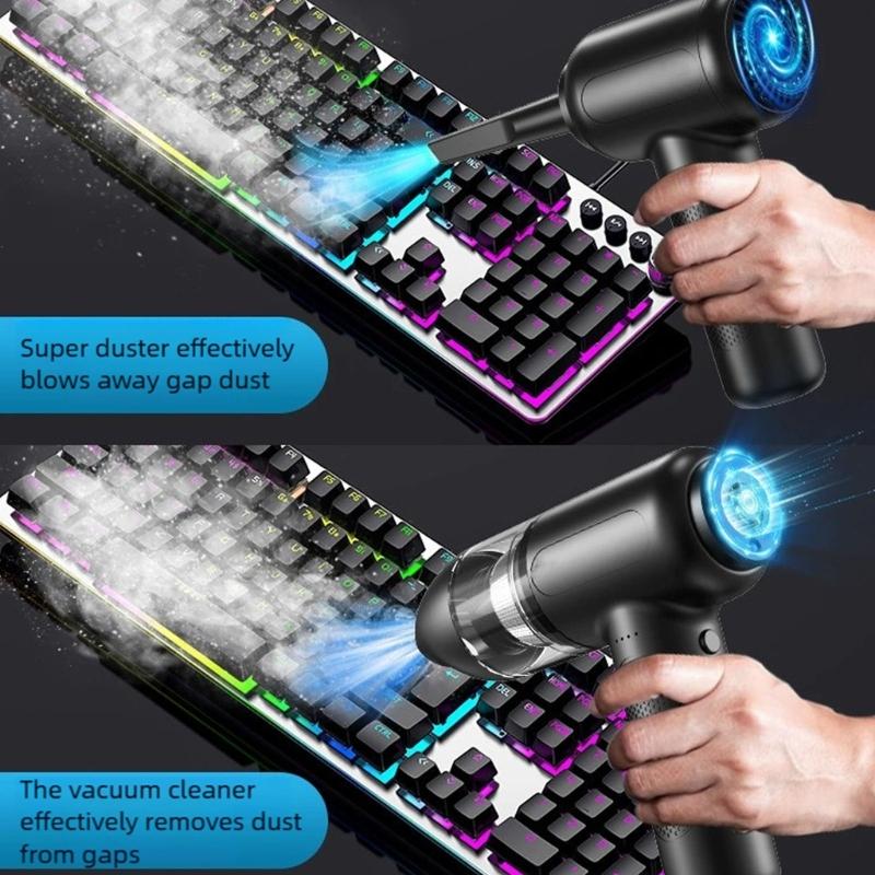 Cordless Air Blower Air Duster with 51000RPM Motor Rechargeable Battery For Electronics Car Home Use  ABS Construction