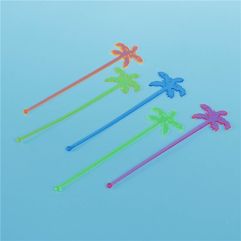 50Pcs Coconut Tree Cocktail Swizzle Sticks Drink Stirrer Coffee Muddler Puddler