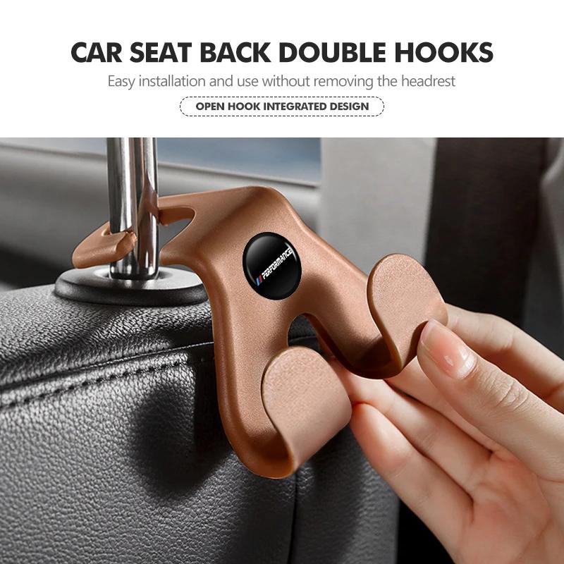 YABBF1 For BMW New 2025 Car Multifunctional Seat Back Double Head Storage Hook Accessories For BMW E91 E92 E93 E60 F10 F30 E39 E36 E87
